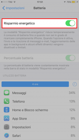 risparmio energetico ios 9 nerdvana