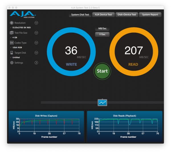 Toshiba U365 nerdvana AJA System Test