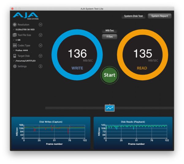 Hard disk portatile Toshiba Canvio Ready Aja Speed test nerdvana